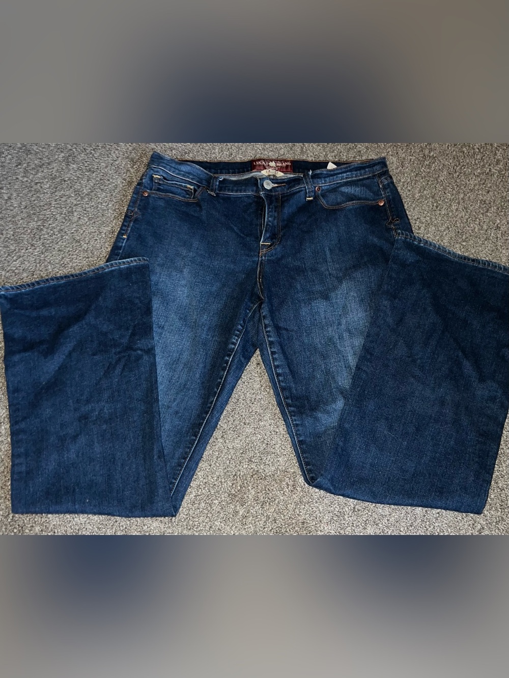 Lucky Brand Dark Blue Flare Jeans - Wide Leg Denim